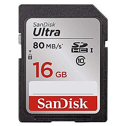  SanDisk ultra SDHC Card 16G 48mbs class 10